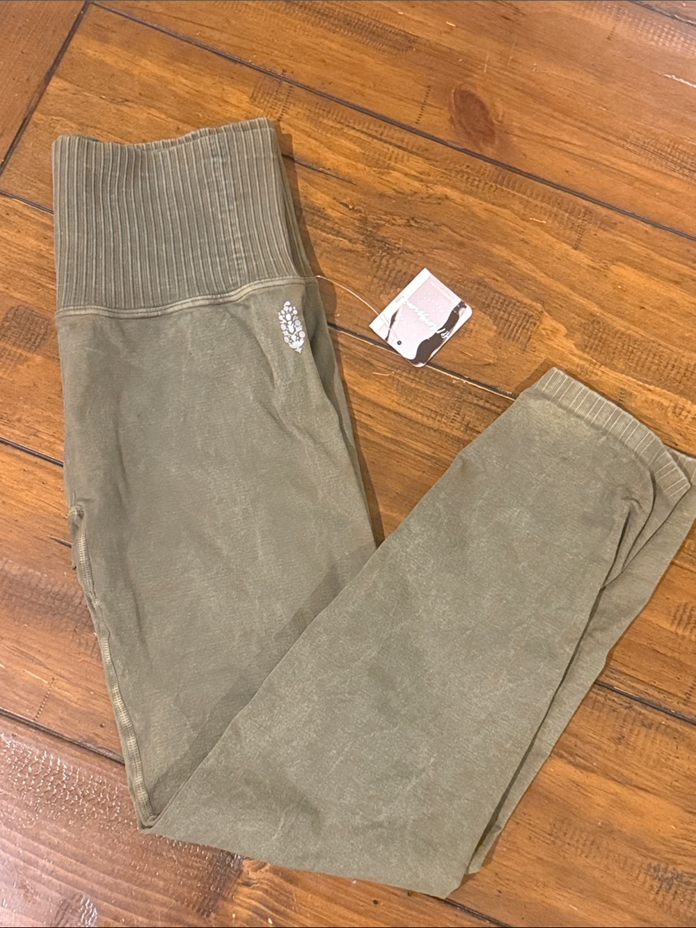 FP Movement by Free People Olive High-Waist Ribbed Leggings